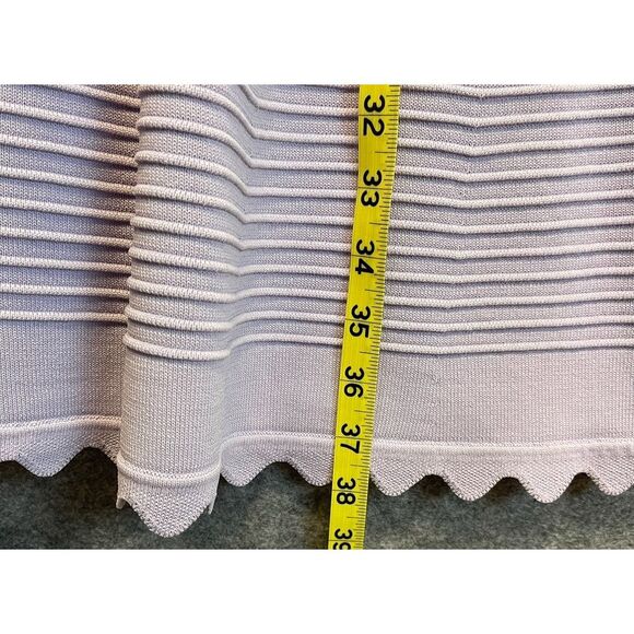 ELIZA J Scalloped Fit & Flare Sweater Dress Size XS Lilac Mini Sleeveless Spring - Picture 6 of 15